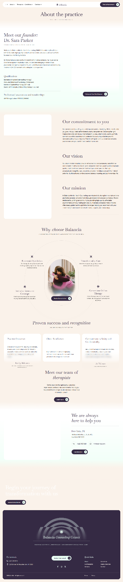 Modelo de site Balancia — Sobre