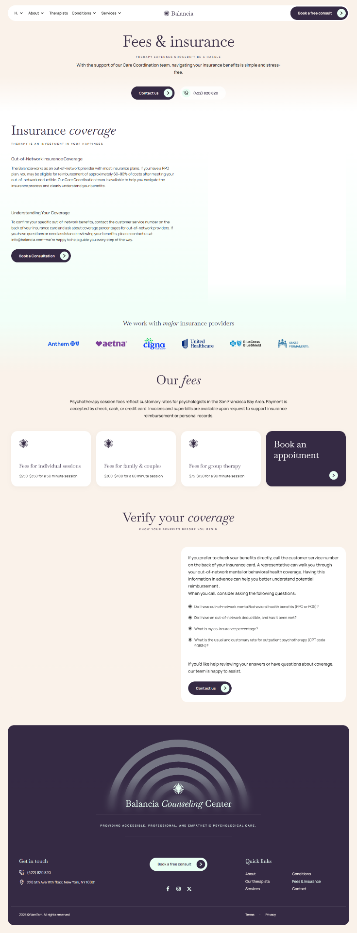 Modelo de site Balancia — Preços