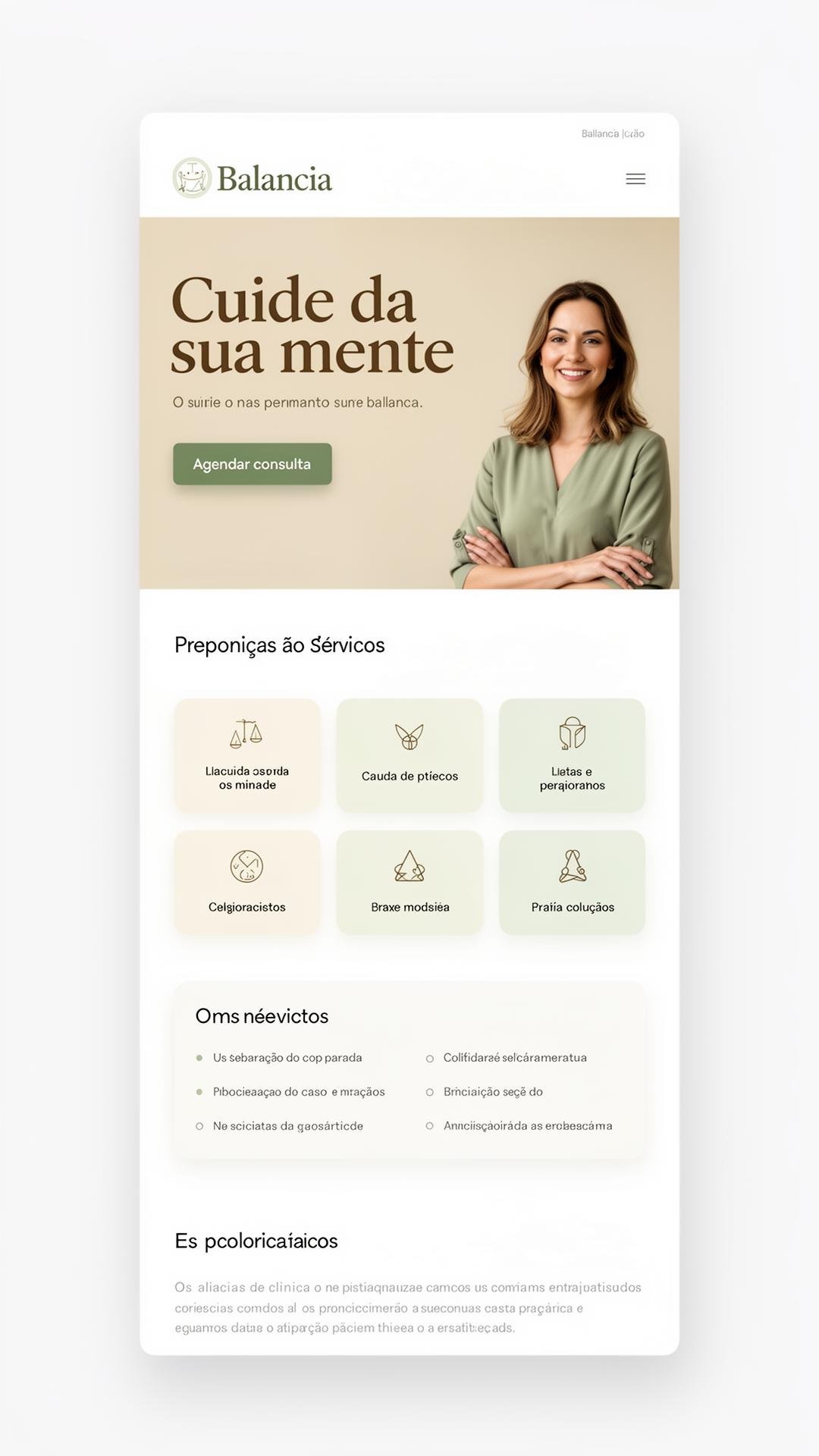 Modelo de site Balancia — Home