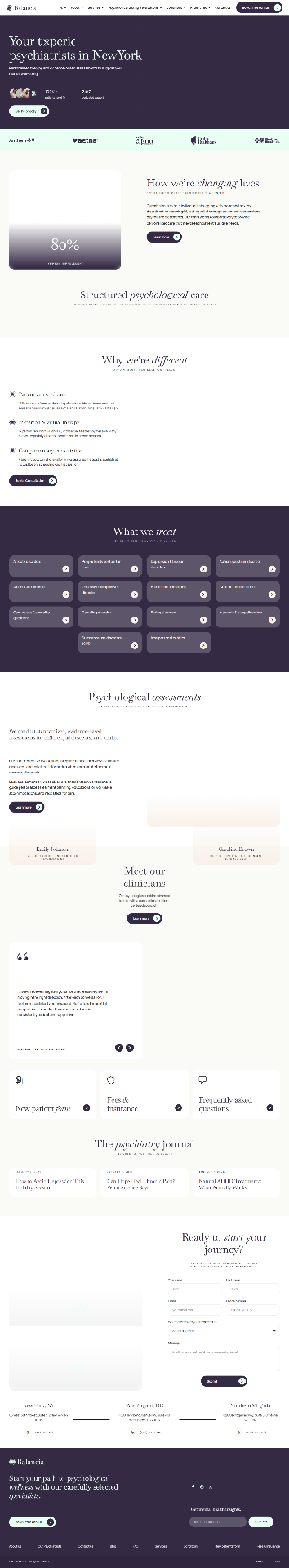 Modelo de site Balancia — Psiquiatra