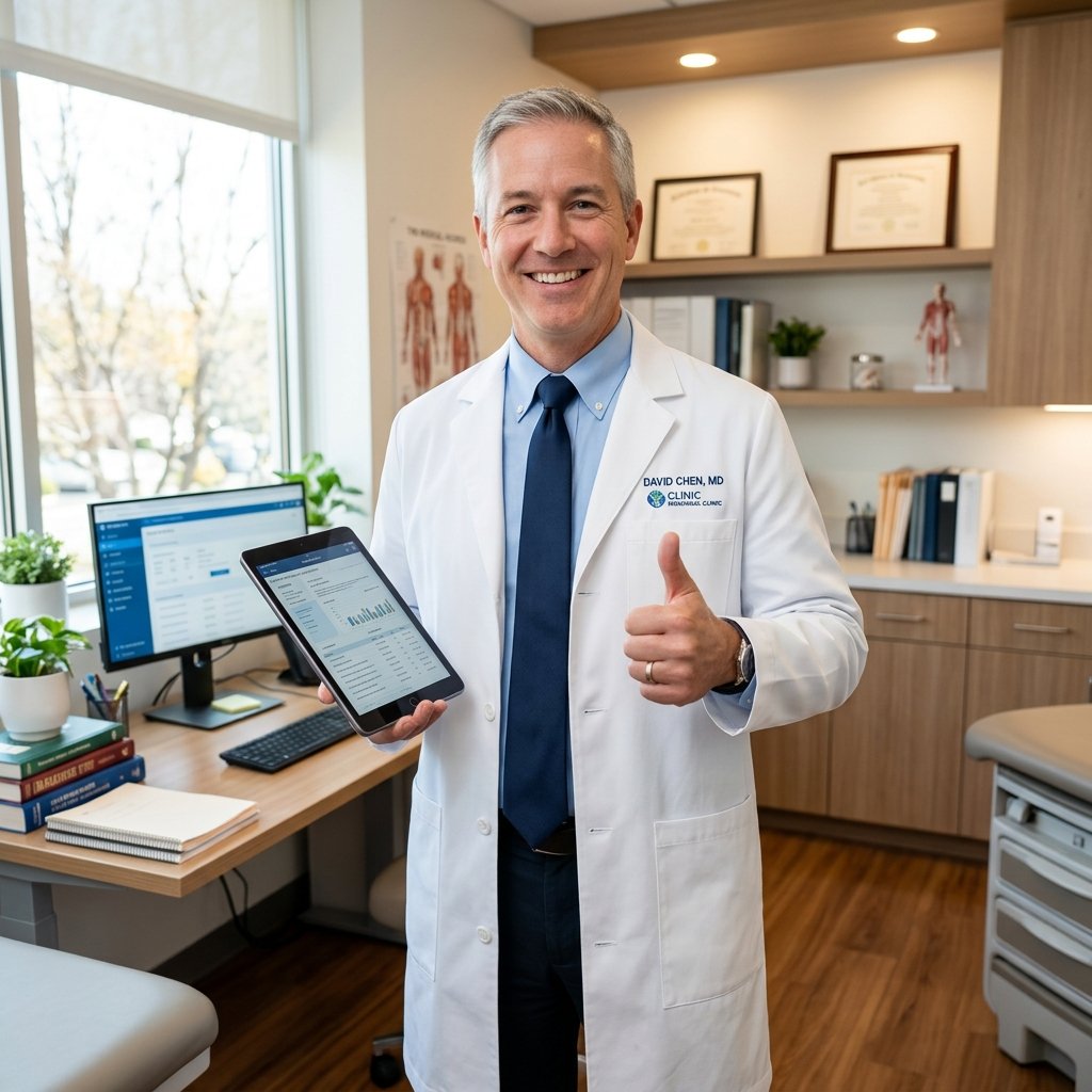 Médico a usar o TrivoClinic